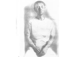 《男青年半身素描》写生