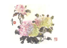 绣球花写意画法（一）