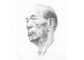 《老者头像》素描画法步骤