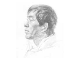《男子侧面像》（胸像）素描