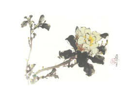 栀子花写意画法