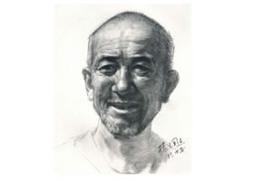 杨国杰人物素描画法步骤（老年男子）
