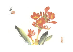 鸡蛋花写意画法