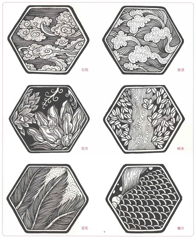 黑白装饰画的纹样要素