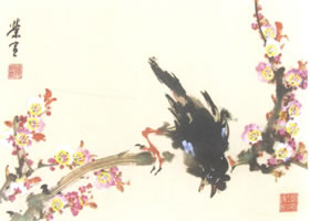 杏花的写意画法