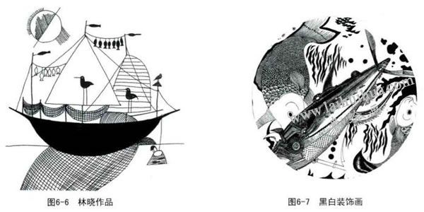 黑白装饰画