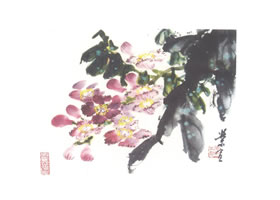 紫薇写意画法