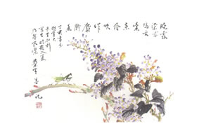 丁香花写意画法
