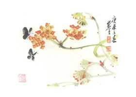 结香花写意画法