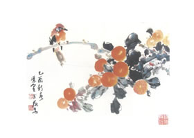 金橘写意画法