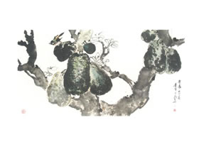 菠萝蜜写意画法