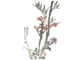岭南画派《四君子》写意画