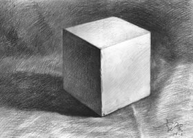 正方体素描的不同表现