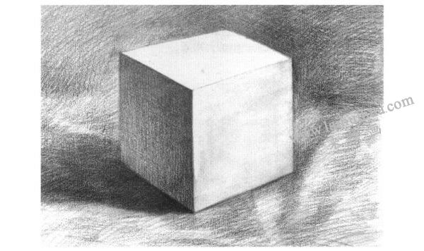 正面体素描明暗的画法步骤06