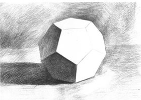 十二面体素描的明暗画法