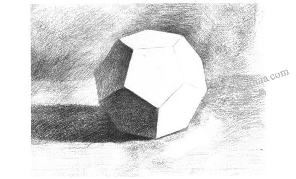 十二面体素描的明暗画法步骤图示06