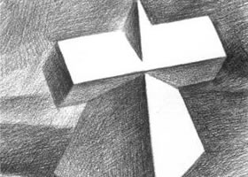 方锥结合体素描的明暗画法