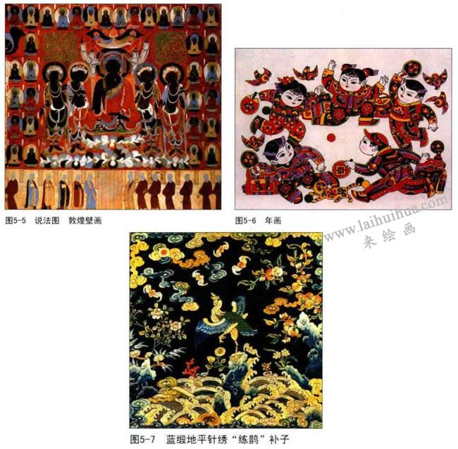 敦煌壁画、年画装饰画作品