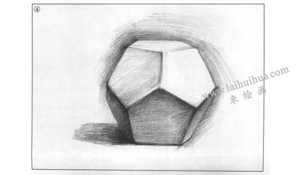 五边形多面体石膏几何体素描画法步骤图示04