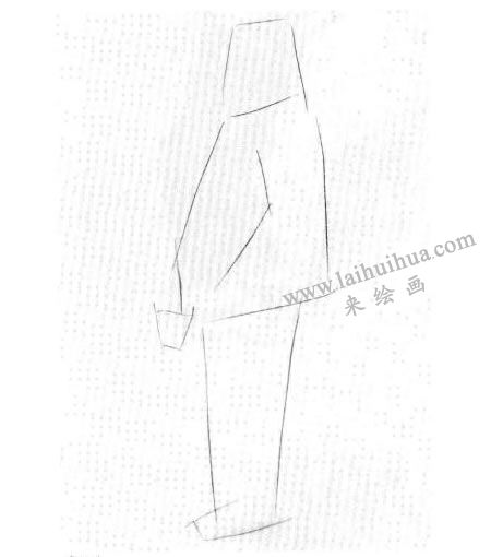 女性站姿速写作画步骤01