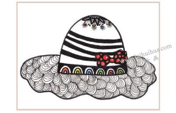 魔法礼帽装饰画作画步骤图示04