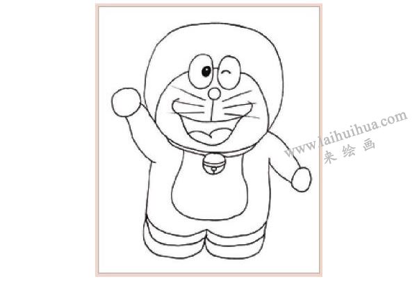 哆啦A梦装饰画作画步骤图示02