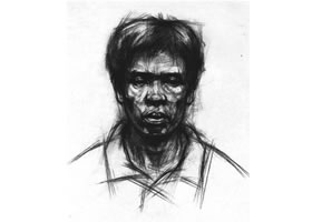 男中年头像结构素描画法