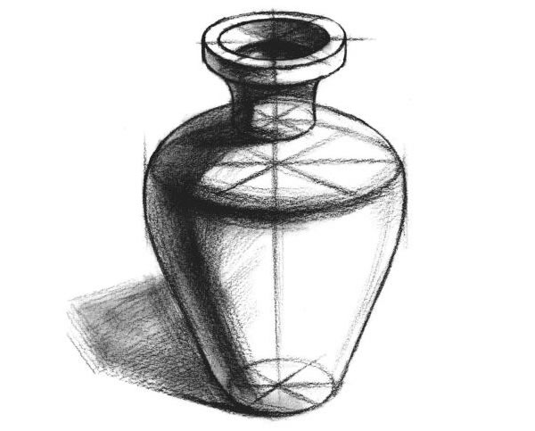 结构素描广口陶罐的结构分解