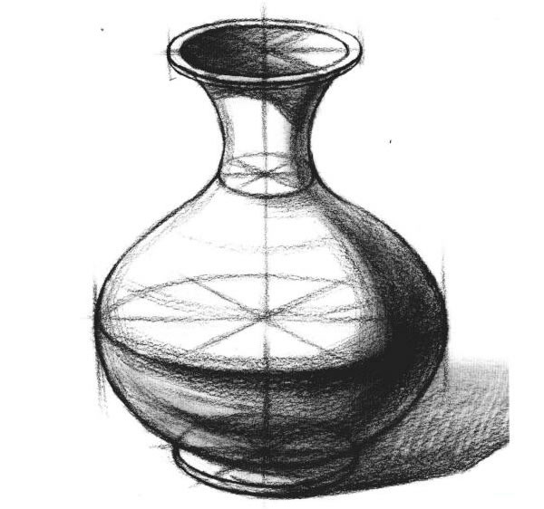 结构素描广口花瓶的结构分解