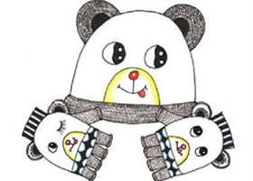 三只熊装饰画作画步骤