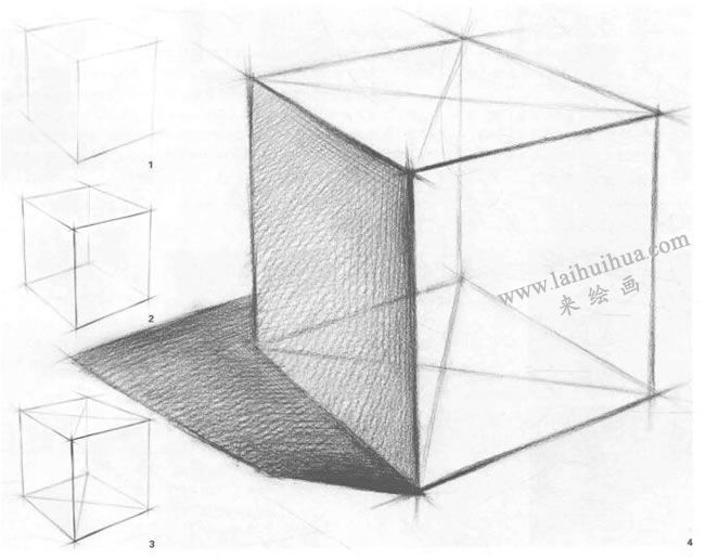 正方体结构素描步骤