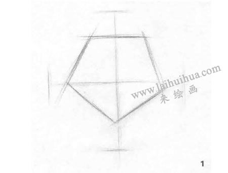 正二十面体结构素描画法步骤图示01