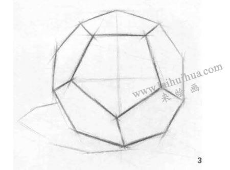正二十面体结构素描画法步骤图示03