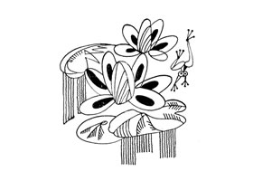 睡莲装饰画图片