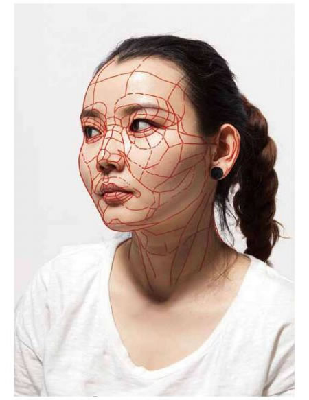 女青年头像结构素描画法