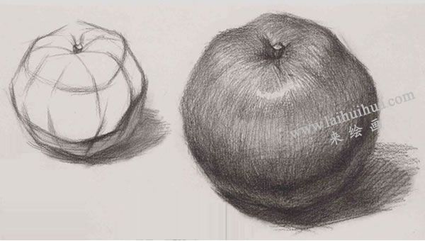 橘子素描画法图示