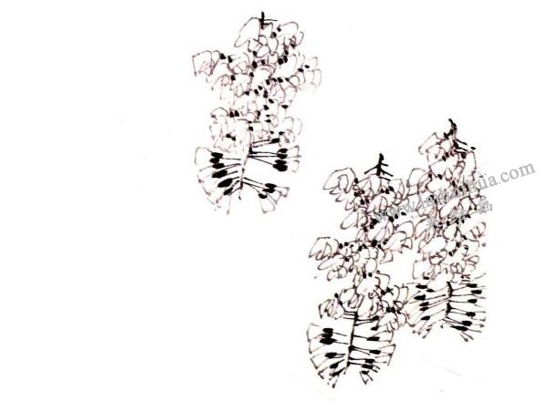 李同安《紫藤》小写意画法步骤图示01