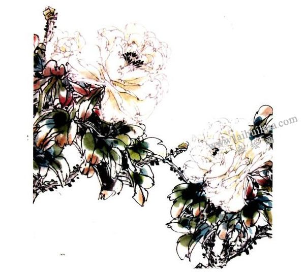 李同安《牡丹》小写意画法步骤图示03