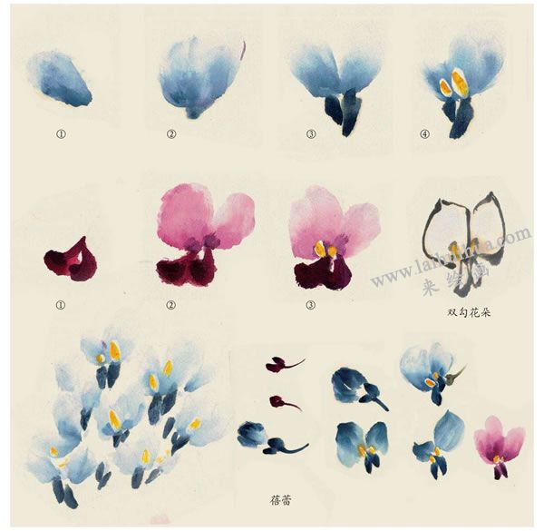 紫藤花的画法