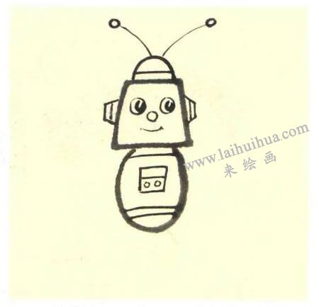 机器人儿童水墨画法步骤图示02