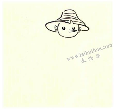 稻草人儿童水墨画法步骤图示01
