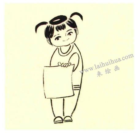 小画家儿童水墨画法步骤图示02