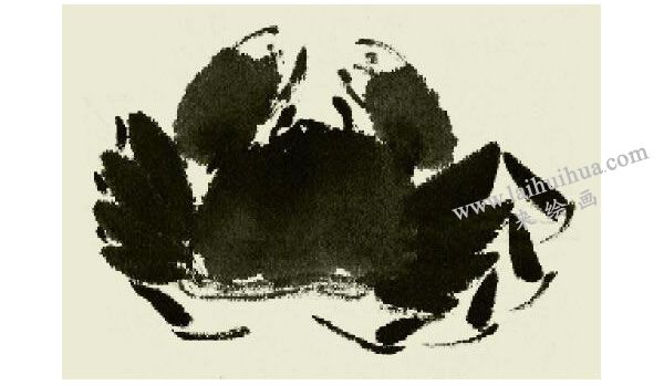 螃蟹的写意画法步骤图示07