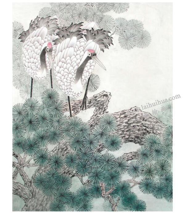 工笔画《松鹤延年》画法步骤图示03