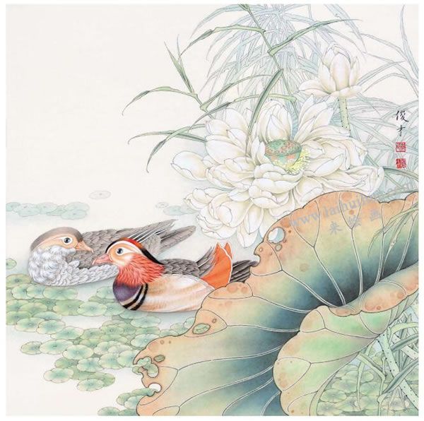 工笔画《和美幸福》画法步骤图示04