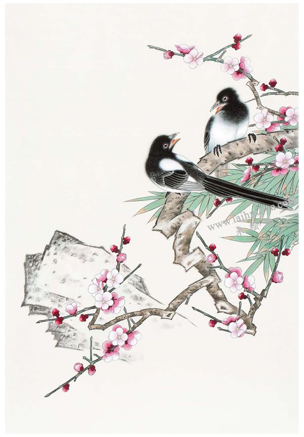 工笔画《喜上眉梢》画法步骤图示03