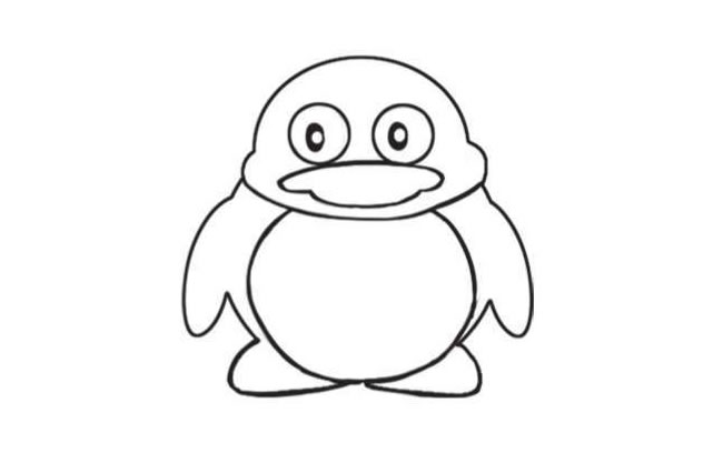 企鹅简笔画创作步骤图示05
