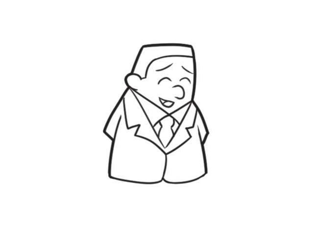 爸爸简笔画创作步骤图示03
