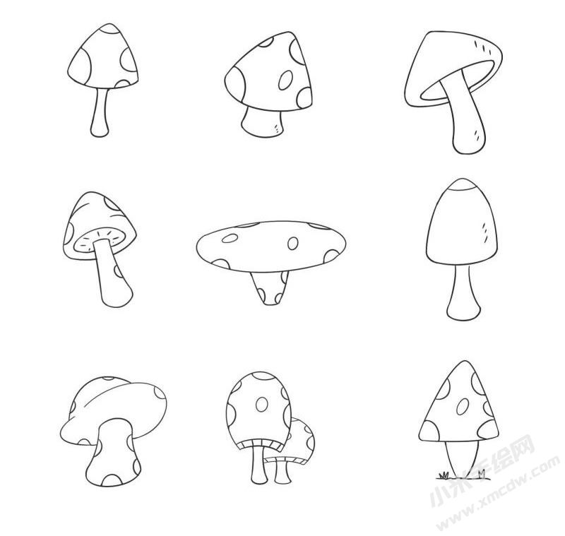 蘑菇简笔画集合
