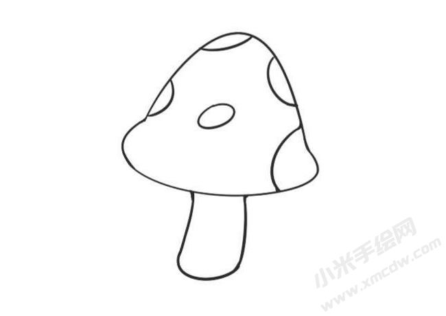 蘑菇简笔画创作步骤图示03